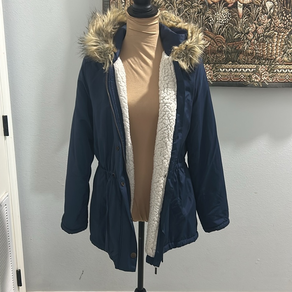 Copper Key Blue Hooded Jacket. Size M - Picture 11 of 17